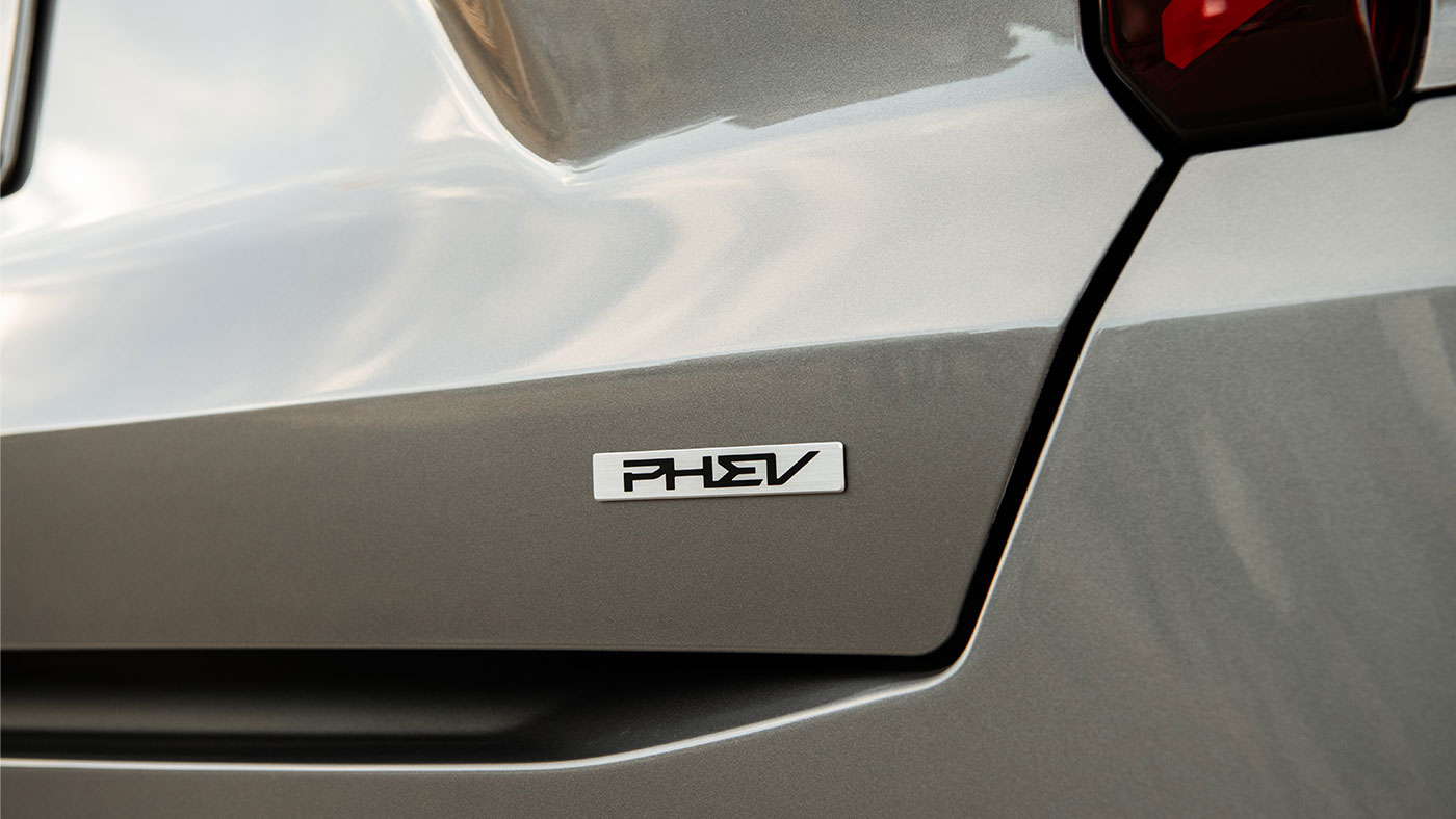 Close up of PHEV logo on 2026 Kia Sorento PHEV