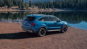 2026 Kia Sorento HEV parked near body of water